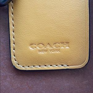 Coach - new in box leather key fob and opener.